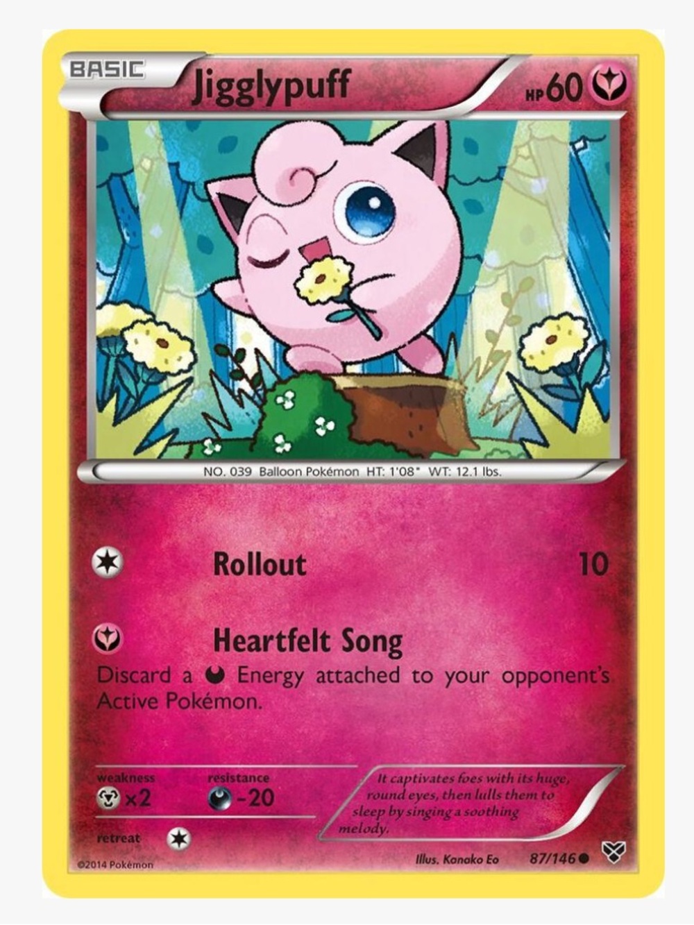 Jigglypuff XY Base Set Pokemon Trading Card